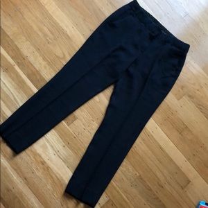 Theory slim ankle slacks pants size 0 navy blue